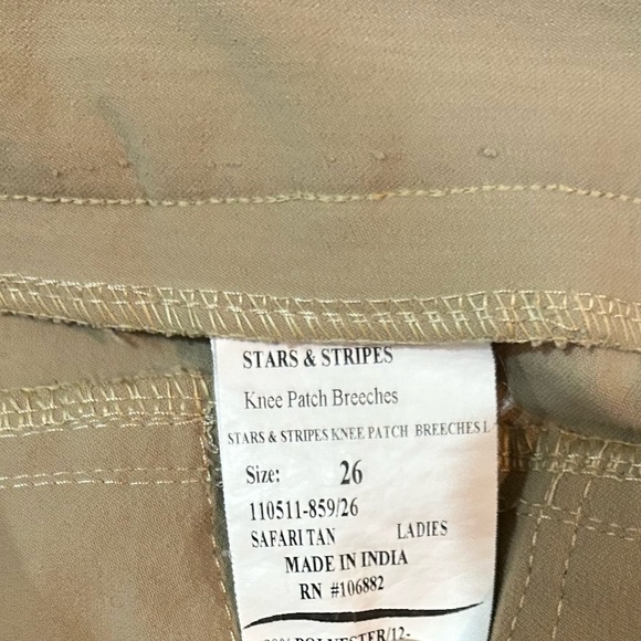 Stars & Stripes Tan Riding Breeches Equestrian with America theme ladies 27 - Picture 4 of 7